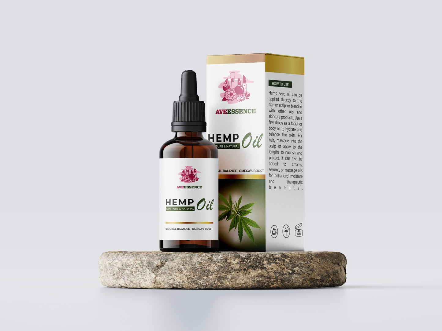 AveEssence Hemp Oil (100% Pure & Natural)